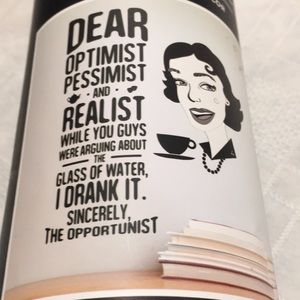 Designer Optimist Pessimist & Realist Wall Decal NEW Self-Adhesive Wall Decor